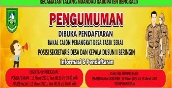 PENYARINGAN DAN PENJARINGAN PERANGKAT DESA TASIK SERAI